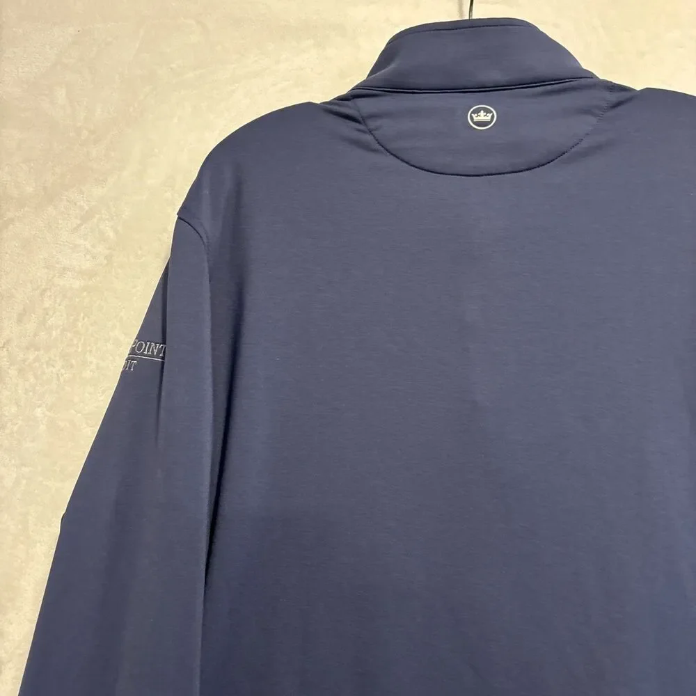 Peter Millar 1/4 Zip Pullover Men's XL Blue Perth Performance Long Sleeve Logo